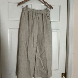 Brand NEW Wavy linen S/M natural long Abbie skirt